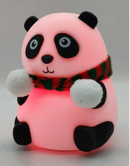 Ночник силиконовый сенсорный с таймером 30мин, Панда с шарфиком