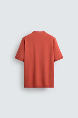 CAMISET PUNTO REGULAR FIT ALGOD?N / Rojo - Zara фото 8