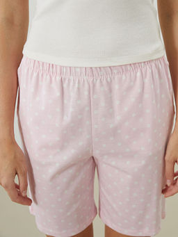 Beli Lastikli Puantiyeli Kad?n ?ort Pijama Alt?