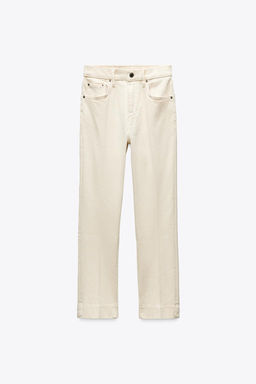 ZW COLLECTION HIGH-WAIST BOOTCUT CROPPED JEANS - Zara фото 16