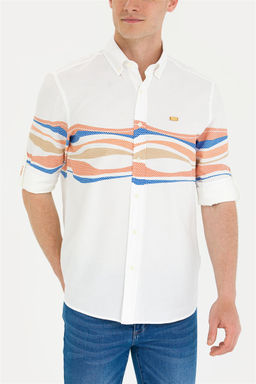Мужская белая рубашка с длинным рукавом - U.s. polo assn фото 6