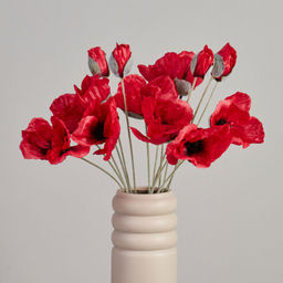 ЦВЕТОК ИСКУССТВЕННЫЙ МАК ВЫСОТА=50СМ.