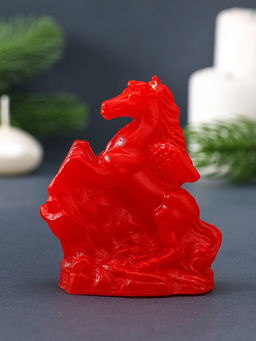 Цена за 2 шт. Свеча декоративная «Лошадка-Пегас» 3.5×6.5×8 см, красный