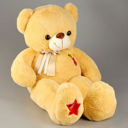 Мягкая игрушка Мишка, со звёздочками, 80 см, бежевая - Simaland фото 2