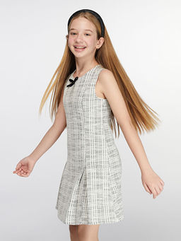 Bisiklet Yaka Ekose K?z ?ocuk T?vit Elbise