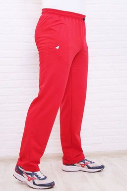 Спортивные брюки М-1237: Красный / Белый