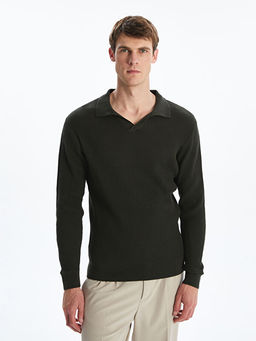 Polo Yaka Erkek Triko Kazak