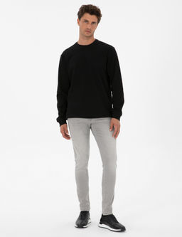Siyah Regular Fit Sweatshirt - Pierre cardin фото 4