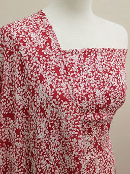 Штапель Муравушка цв.винтажно-малиновый, ш.1.44м, вискоза-100%, 90гр/м.кв - Купава фото 3