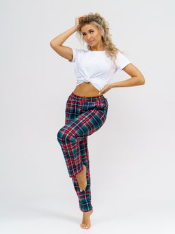 614 Брюки "Зеленая клетка"