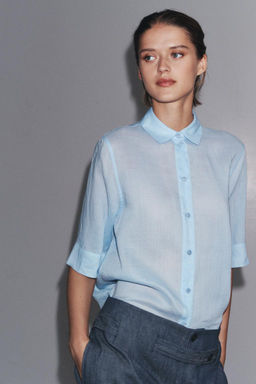 ZW COLLECTION RAMIE SHIRT - Zara фото 4