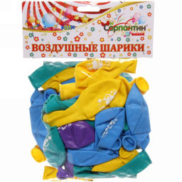 Воздушные шары 50 шт, 10"/25см "Пират", (микс)