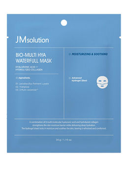 JMsolution Тающая гидрогелевая маска для лица с гиалуроновой кислотой / Bio-Multi Hya Waterfull Mask, 34 г