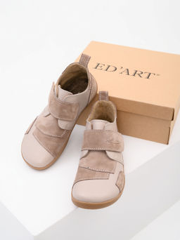 Босоногие ботинки 206.NATAbr.Визон+капучино замша/мех