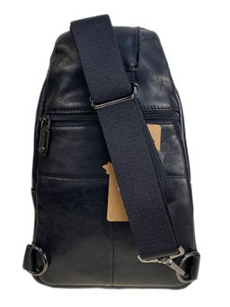 Сумка мужская через плечо из натуральной кожи, цвет черный - Greta фото 2