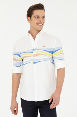 Мужская синяя рубашка с длинным рукавом - U.s. polo assn фото 8