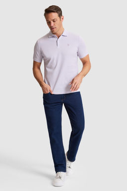 Erkek Lila Regular Fit Polo Yaka Basic Ti__rt - U.s. polo assn фото 4