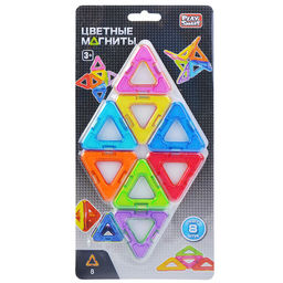 Конструктор магнитный "Цветные магниты" 8 дет., на листе