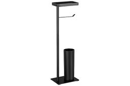 Подставка для туалетной бумаги с ершиком 20*15*65 см "Черная"