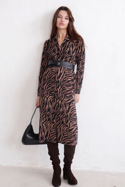 Платье-рубашка с английским воротником принт - Martichelli фото 295