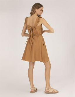 Camel Regular Fit Dokuma Elbise - Pierre cardin фото 5