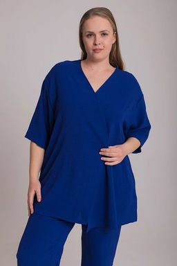Костюм туника и брюки М325152в васильковый - Елена фото 5