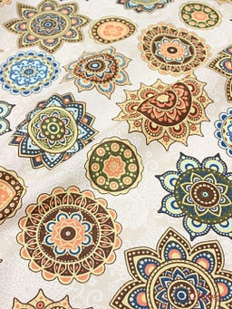 Рогожка Восточные цветы, ш.1.5м, хлопок-100%, 160гр/м.кв