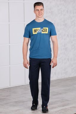 Брюки спортивные 
 3.MM138B-синий