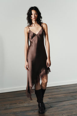 SATIN LACE DRESS