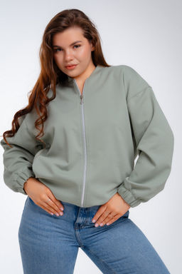 Бомбер из коттон фита полынь макси - Амадэль фото 19