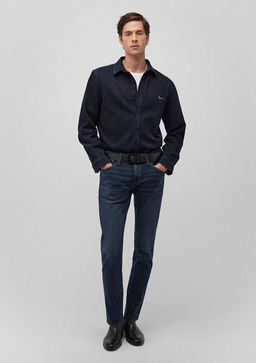 Roy Lux Black Gece Mavisi Jean Gomlek  фото 3