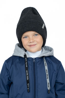 Шапка вязаная антрацит