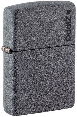 Зажигалка ZIPPO Логотип с каменным покрытием | Logo Iron Stone 211ZL
