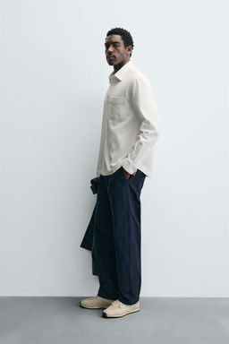 TEXTURED SHIRT WITH POCKET - Zara фото 4