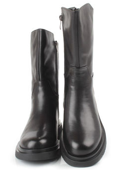 Z4228M BLACK Полусапоги зимние женские (натуральная кожа, натуральный мех) - Фабричный китай фото 10