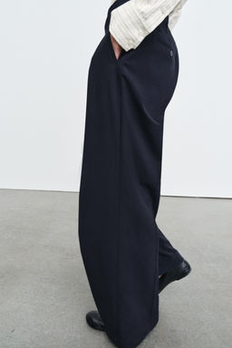 PLEATED WIDE-LEG TROUSERS ZW COLLECTION - Zara фото 4
