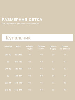 Купальник для девочки раздельный MINAKU «Фрукты» с рукавами, рост 128-134 см