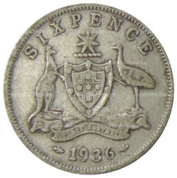 6 пенсов 1936 года Австралия