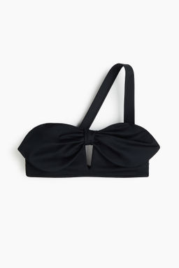 Top de bikini de un hombro con lazo decorativo