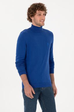 Erkek Slim Fit Yar_m Bal_k__ Yaka Saks Kazak - U.s. polo assn фото 3