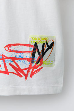 GRAFFITI PRINT T-SHIRT - Zara фото 4
