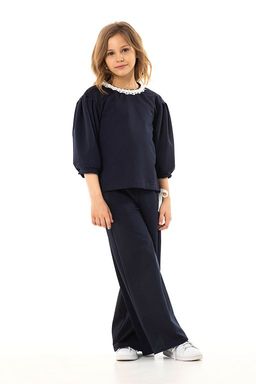 Синий школьный свитшот для девочки Mooriposh, модель 06145  фото 2