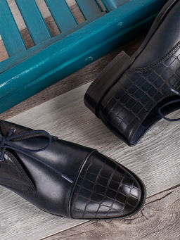 Оксфорды мужские/ Мужская обувь Турция/ Мужские туфли 4007-06-L1 Темно-синий