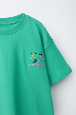 CAMISETA BORDADO / Turquesa