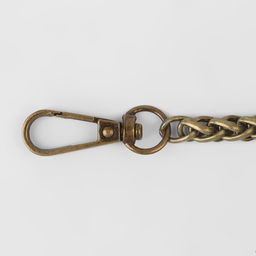 Цепочка для сумки, с карабинами, железная, 7×7 мм, 120 см, цвет бронзовый