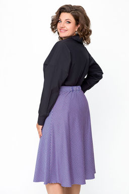 Блуза Swallow 803.2 черный+серебряный узор фото 67