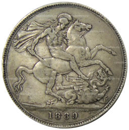 Монета 1 крона 1889 года Великобритания