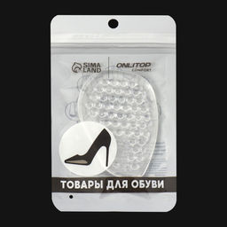Цена за 2 шт. Полустельки для обуви, с протектором, силиконовые, 9.5?6.3 см, пара, прозрачные - Onlitop фото 3