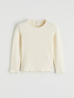 Bisiklet Yaka Fitilli F?rf?rl? K?z ?ocuk Ti??rt