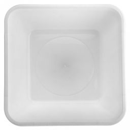 Таз пластмассовый 12л 36х36х13,5см, квадратный, белый (Россия)